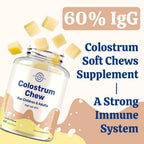 Lipmaxmall Bovine Colostrum Chews 60% IgG Immune Support - 60 Chews - image 3