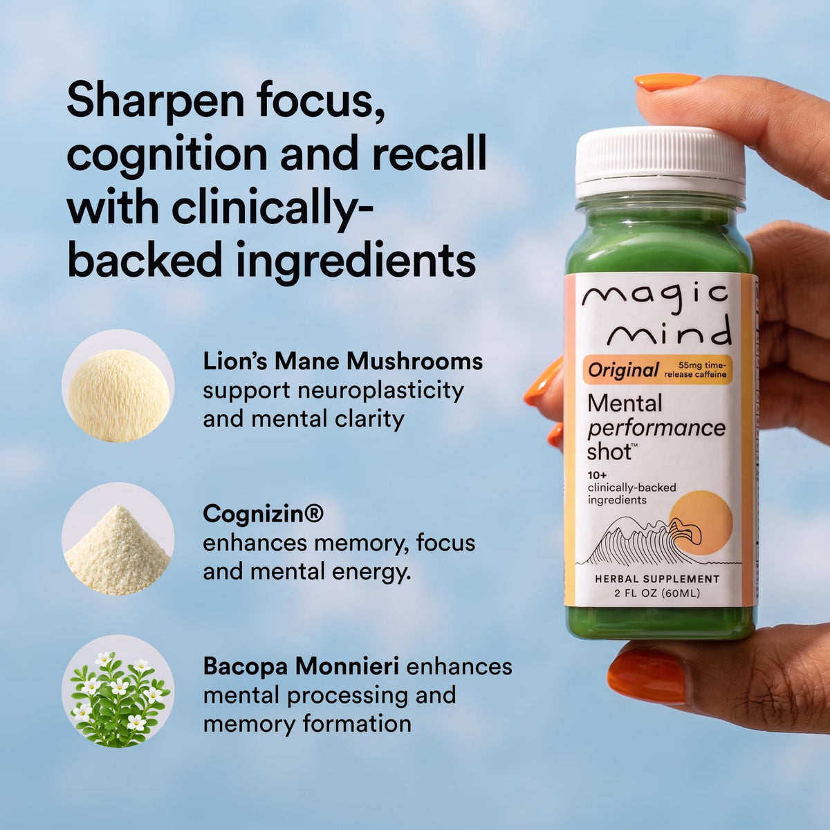 Magic Mind Focus Energy Drink Shots - No Jitters