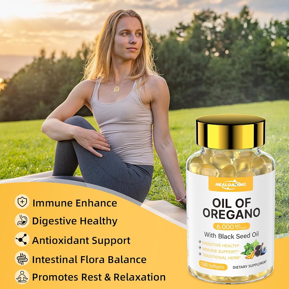 HEALOADING Organic Oregano Oil Softgels 300mg - 120 Softgels - image 4