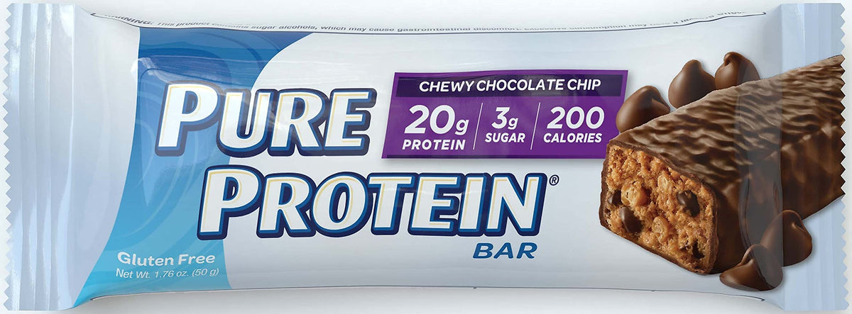 Pure Protein High Protein Bar Chewy Chocolate Chip - 6 Count