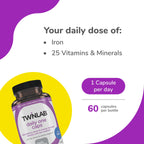 Twinlab Daily One Caps with Iron Multivitamin - 60 Capsules - image 3