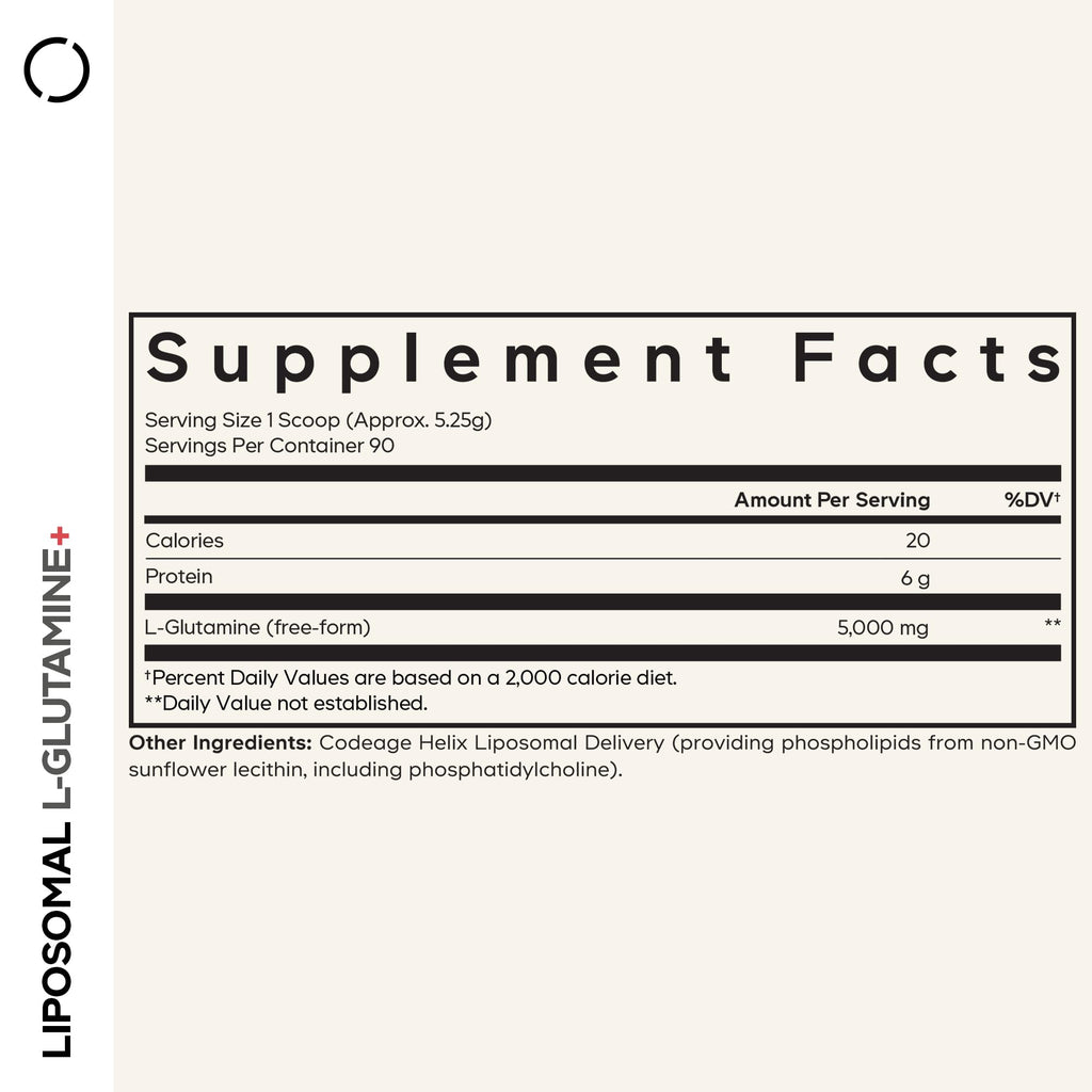 Codeage Liposomal L-Glutamine Powder 5000mg - 90 Servings - image 2