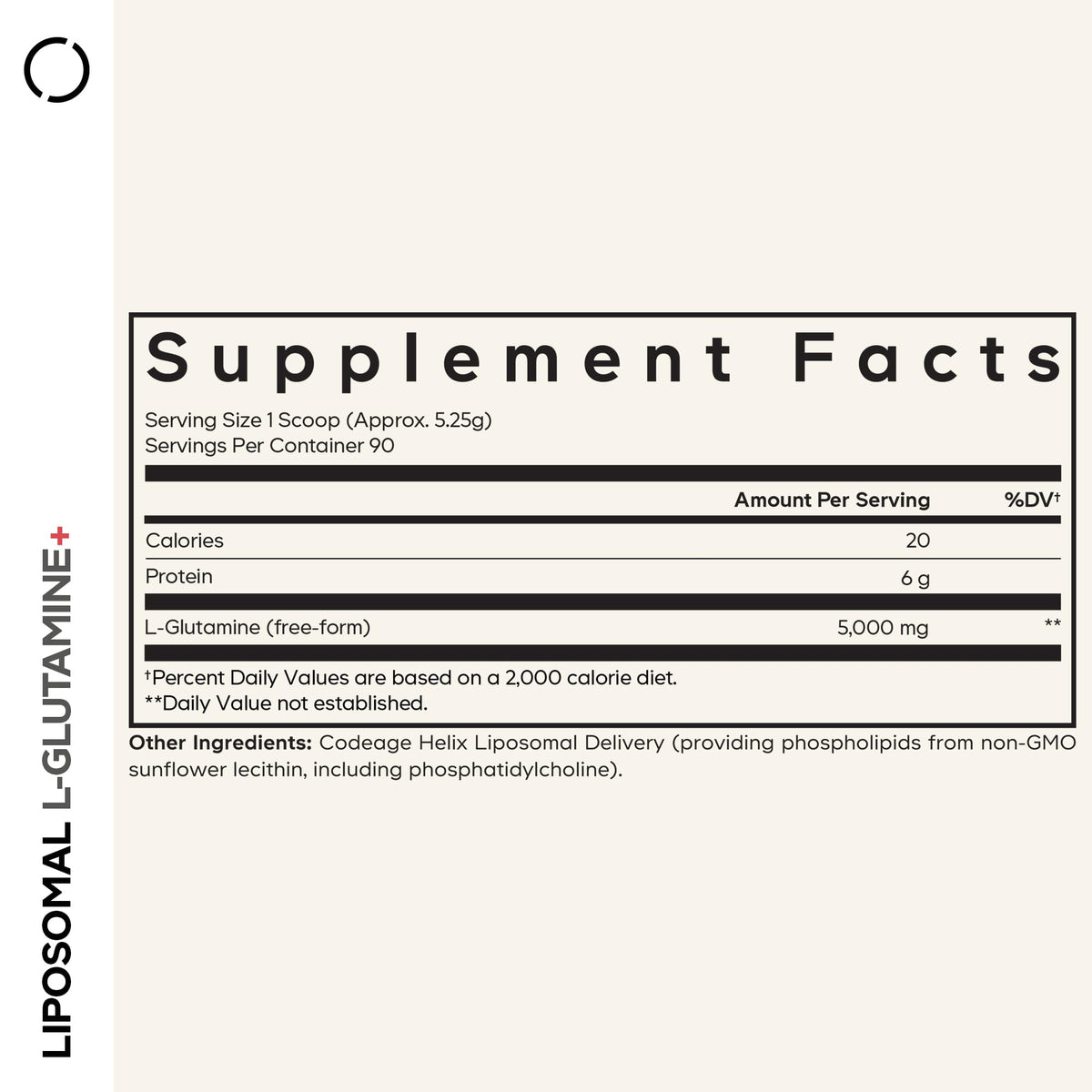 Codeage Liposomal L-Glutamine Powder 5000mg - 90 Servings - image 2