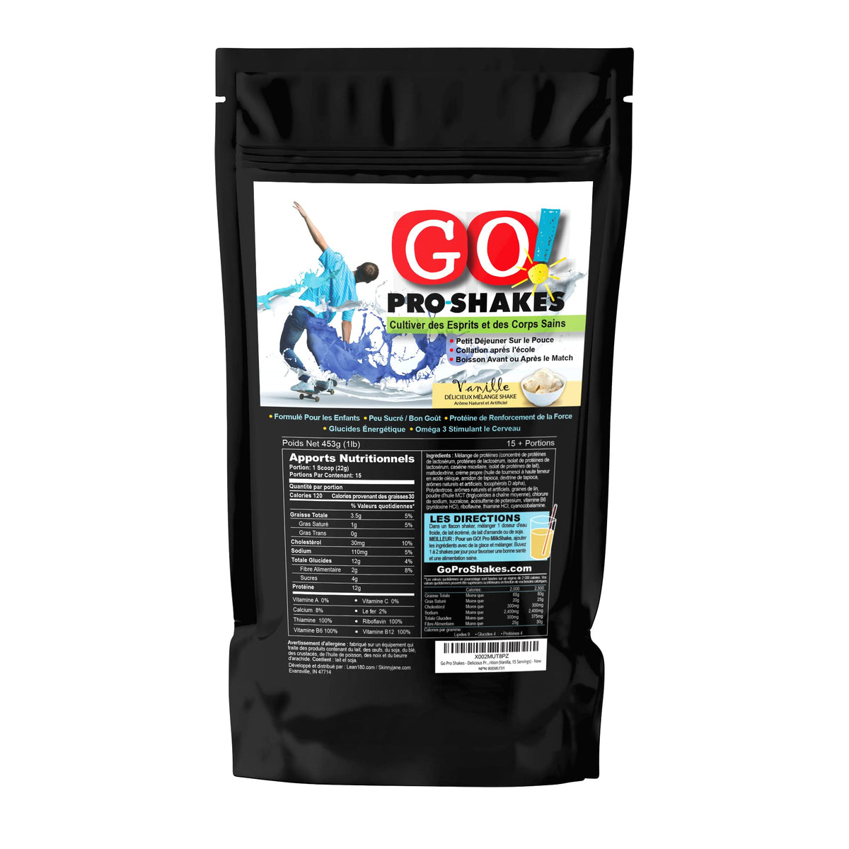 Skinny Jane GO Pro Shakes Kids & Teens Protein Powder Vanilla - 453g - image 3