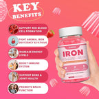 Zetelixia Iron Supplement Gummies for Women Men