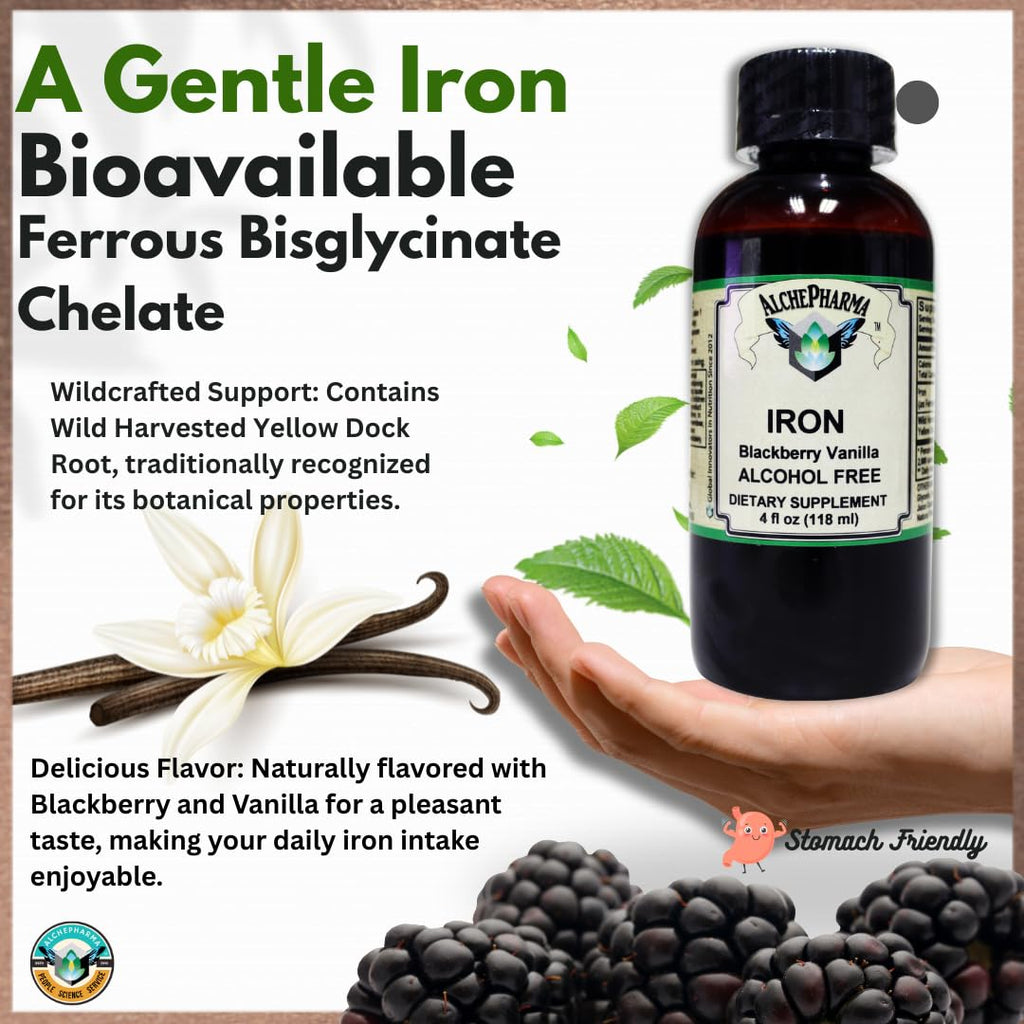 AlchePharma Iron Liquid Ferrous Bisglycinate Chelate - 4 fl oz - image 8