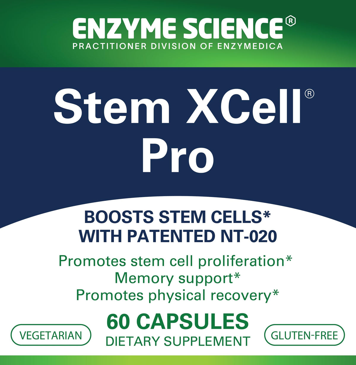 Enzyme Science Stem XCell Pro Brain & Cellular Health - 60 Capsules - image 2