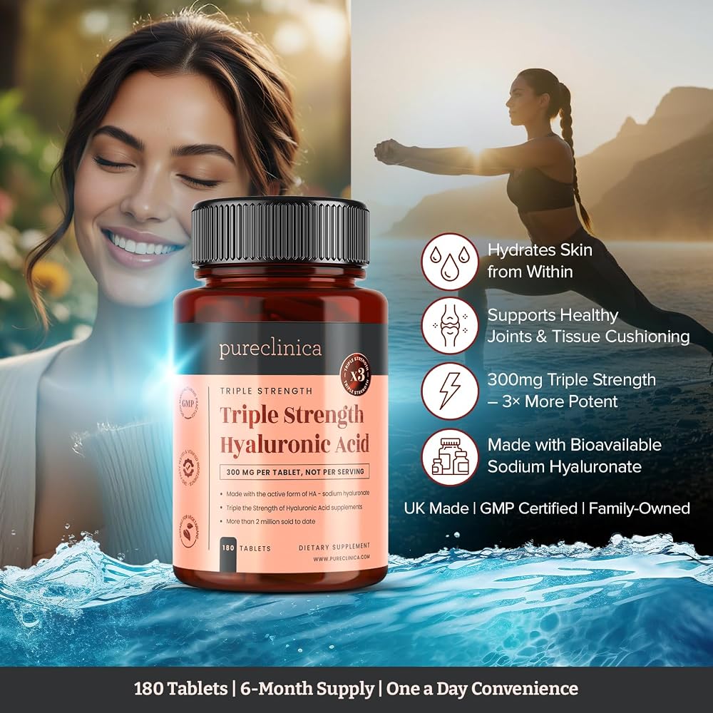 pureclinica Hyaluronic Acid 300mg Tablets - 1080 Count - image 4