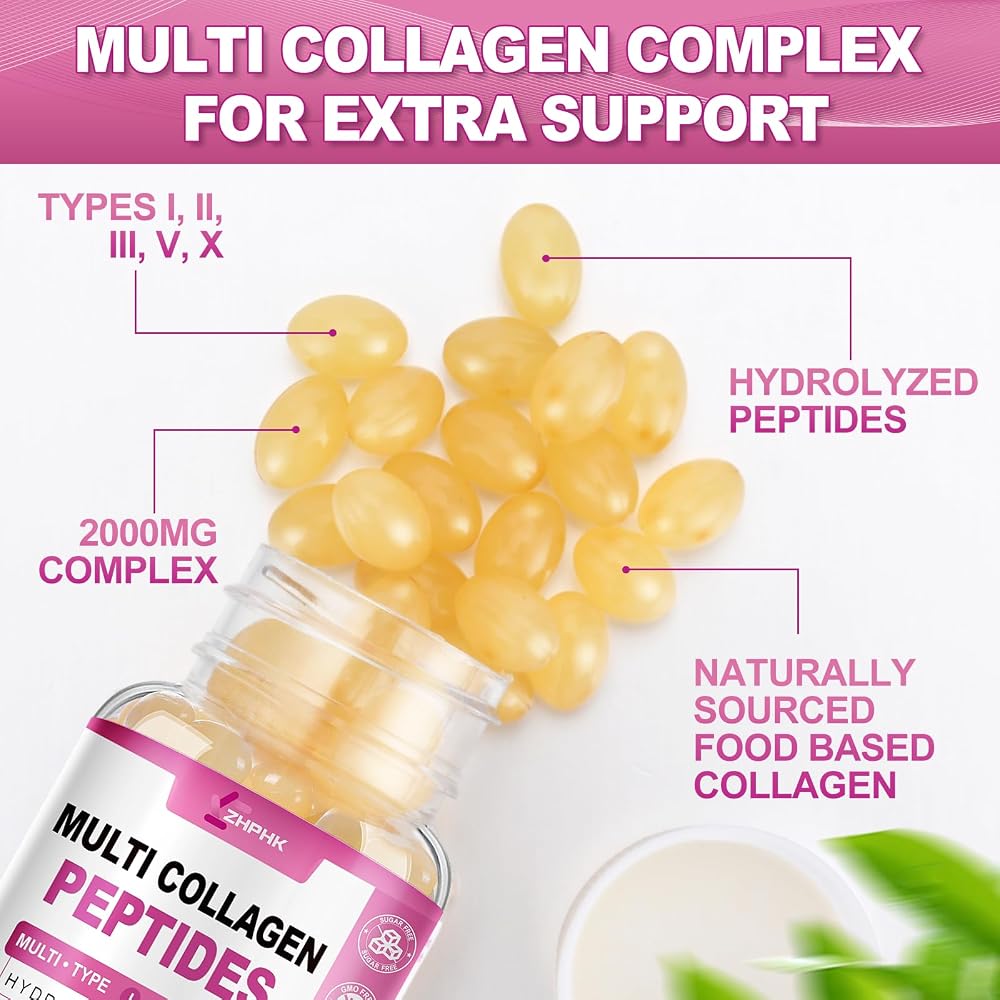 ZHPHK Multi Collagen Peptides for Women Hydrolyzed Collagen Peptides