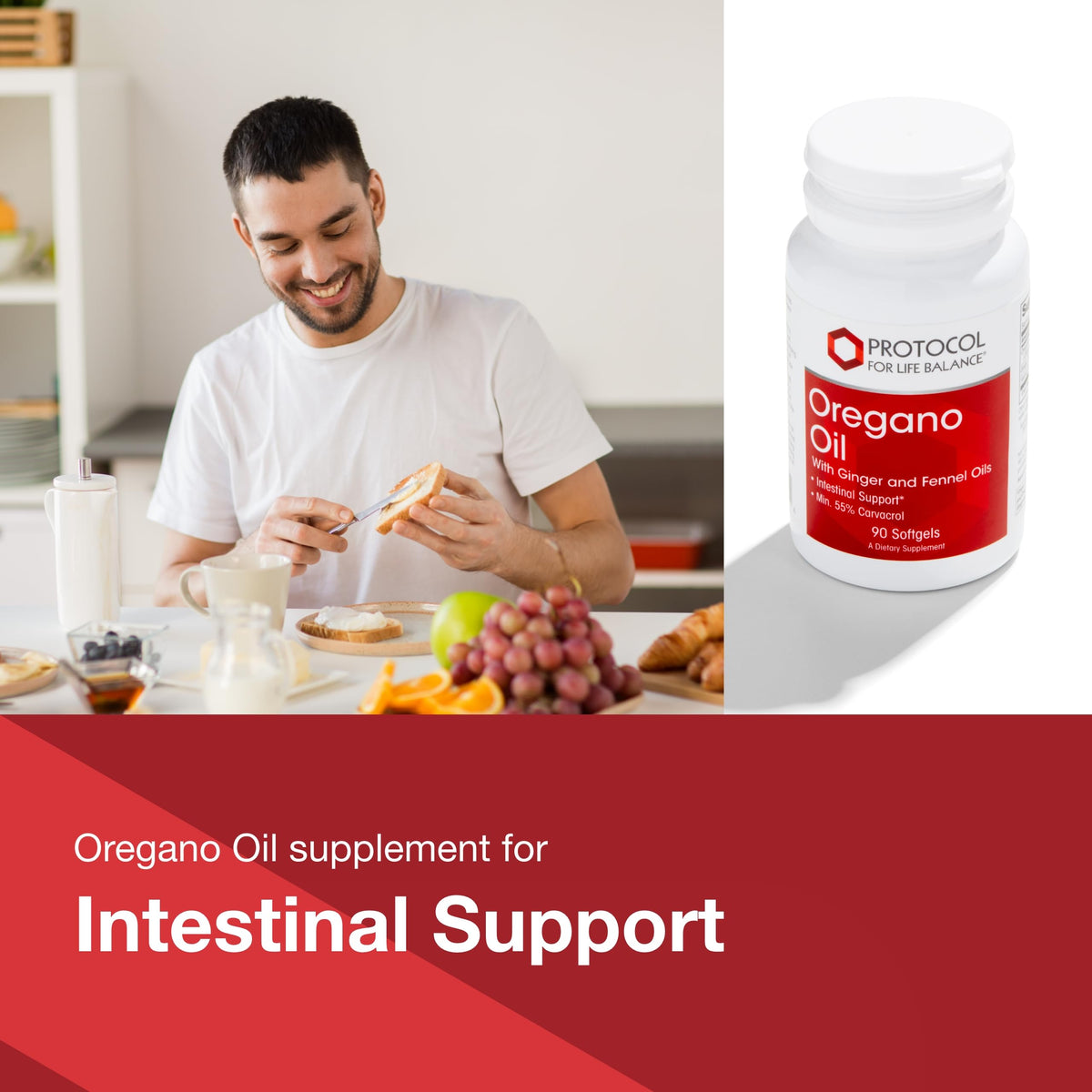 PROTOCOL FOR LIFE BALANCE Oregano Oil Intestinal Support - 90 Softgels - image 3