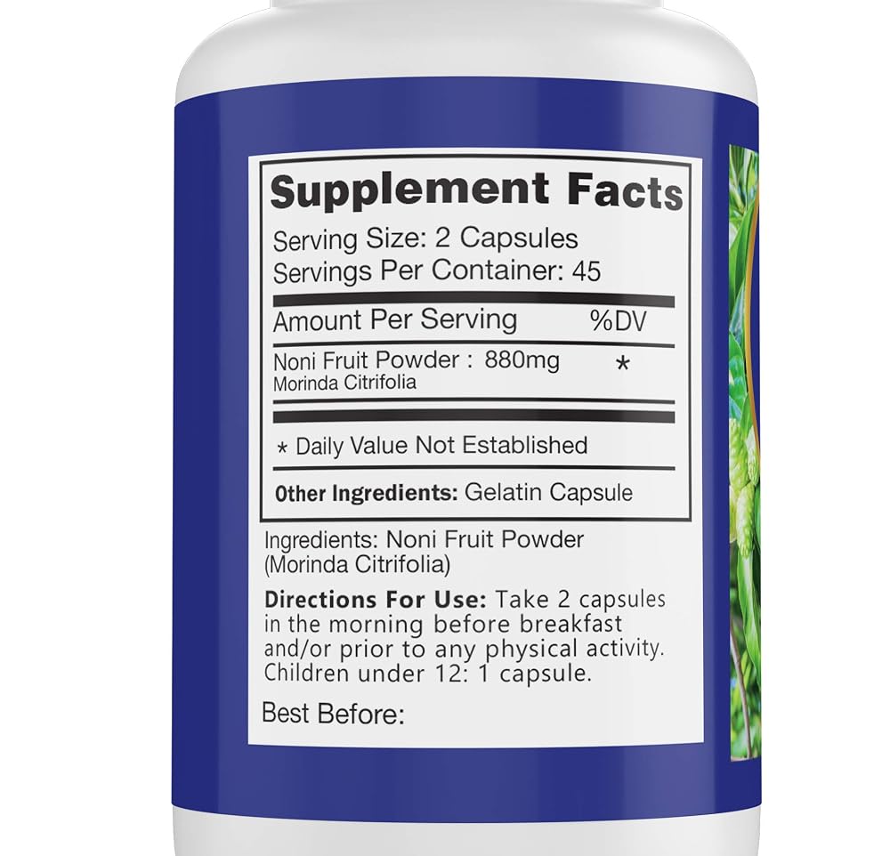 Royal Noni Fiji Organic Noni Fruit Capsules - 90 Capsules - image 3