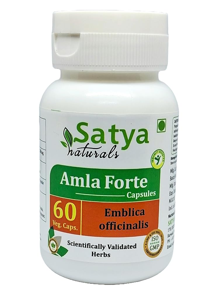 Satya Naturals Amla Forte Capsules 500 mg. 60 Veg. Capsule
