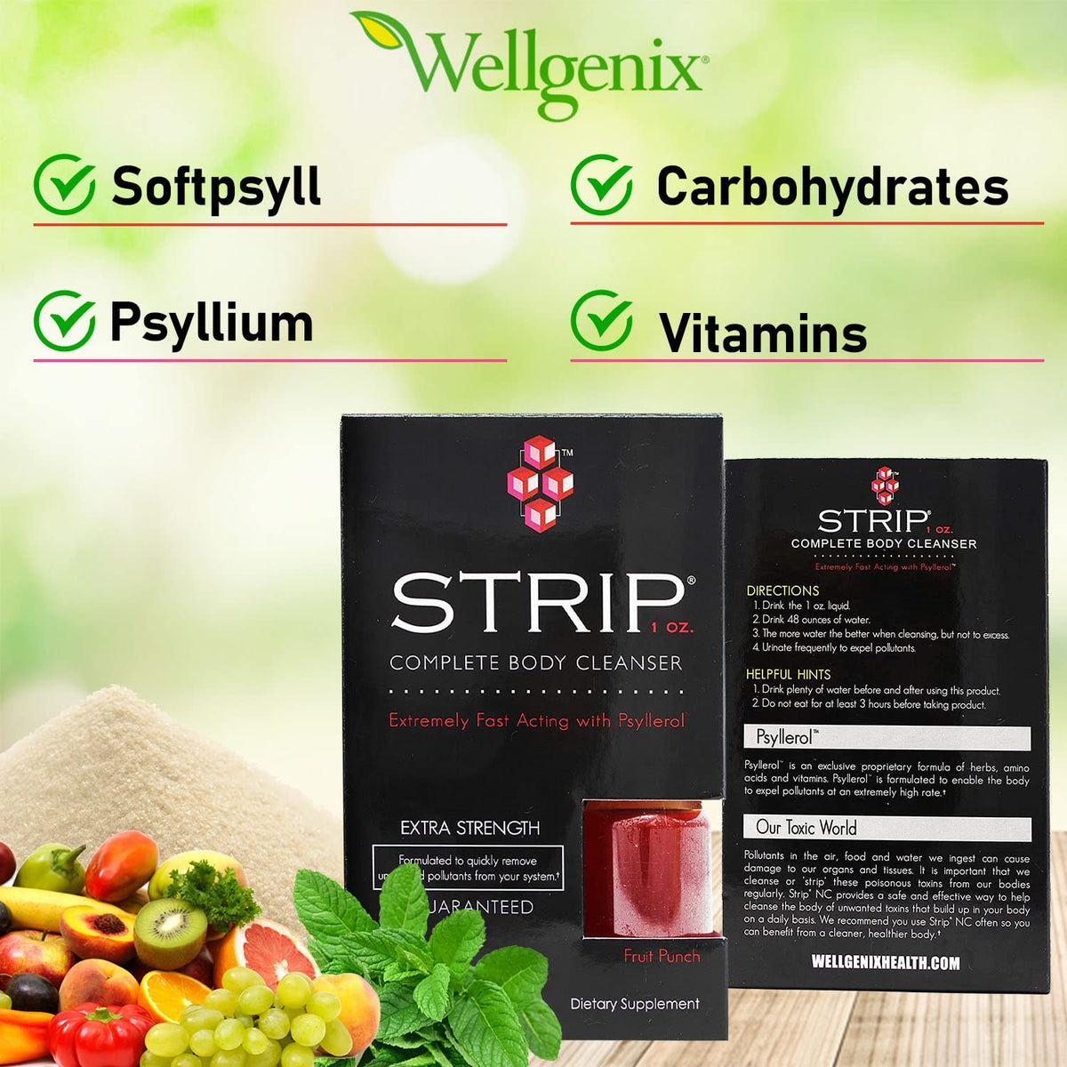 Wellgenix Strip Natural Detox Cleanser Fruit Punch - 2 Pack - image 2