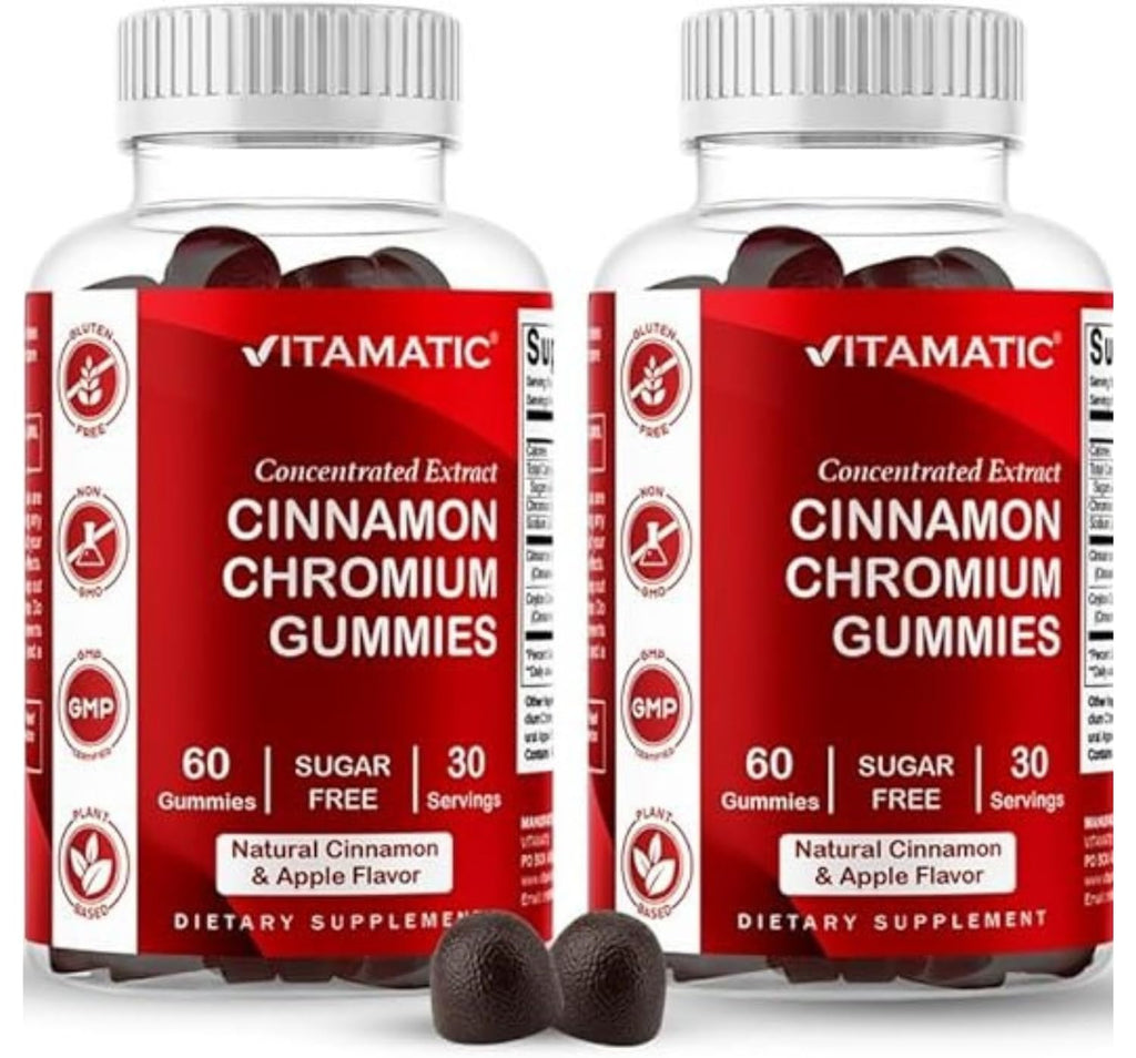 Vitamatic Chromium & Ceylon Cinnamon Gummies - 120 Count