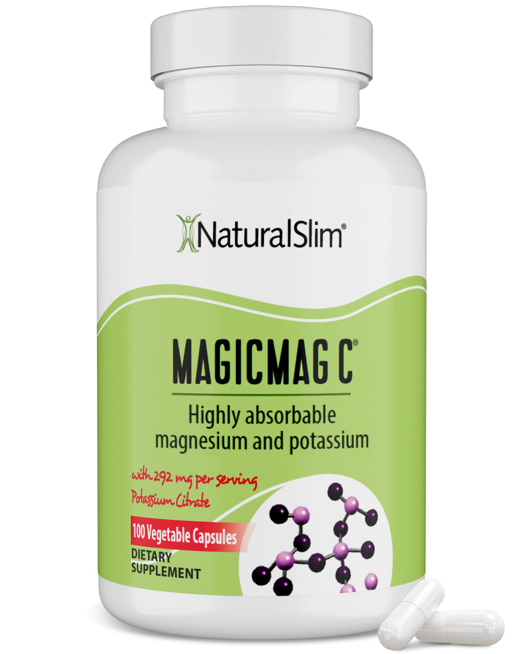 NaturalSlim MagicMag C Magnesium Citrate Capsules - 100 Count
