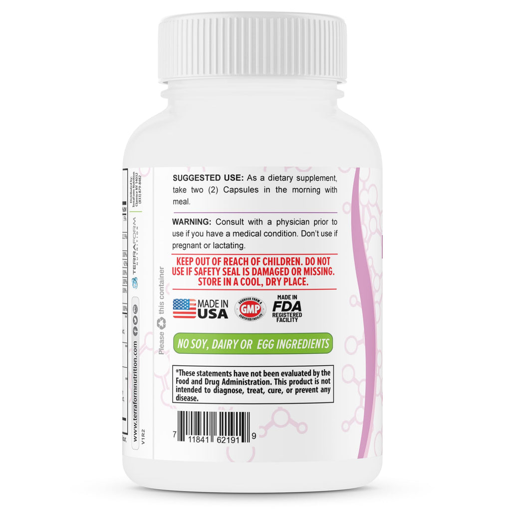 TerraForm Nutrition Women's Multivitamin for Bone Health - 60 Capsules - image 6