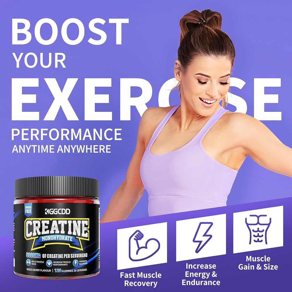 KGGCDD Creatine Monohydrate Gummies 5000mg - 120 Gummies - image 5