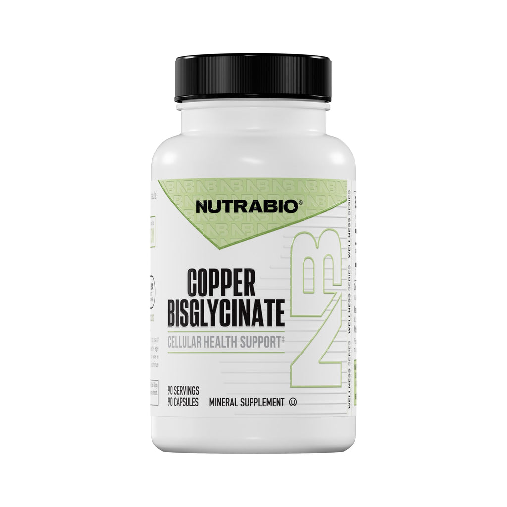 NutraBio Chelated Copper Bisglycinate 3mg - 90 Capsules