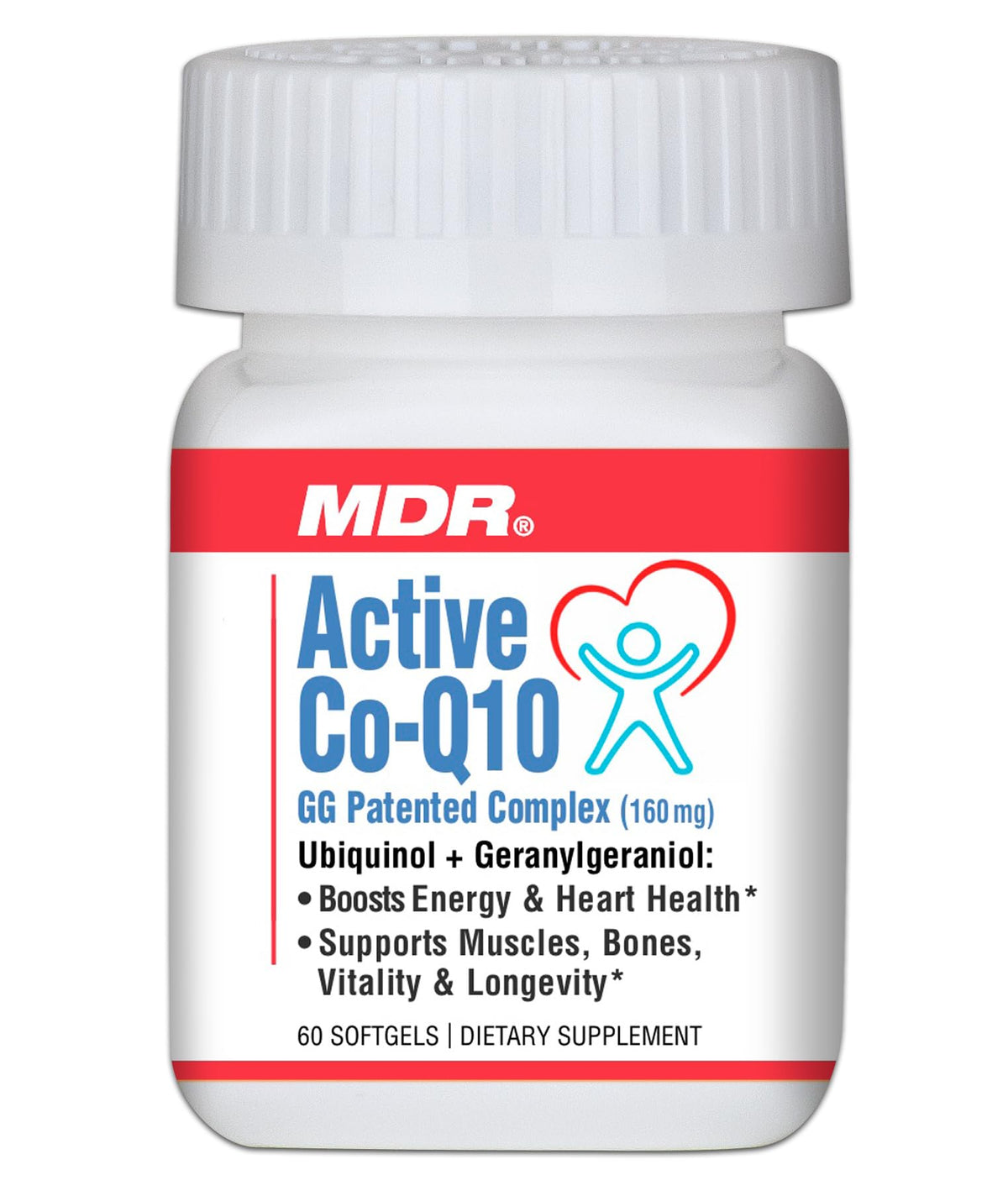 MDR Active C0-Q10 Ubiquinol Heart and Energy Support - 60 Softgels