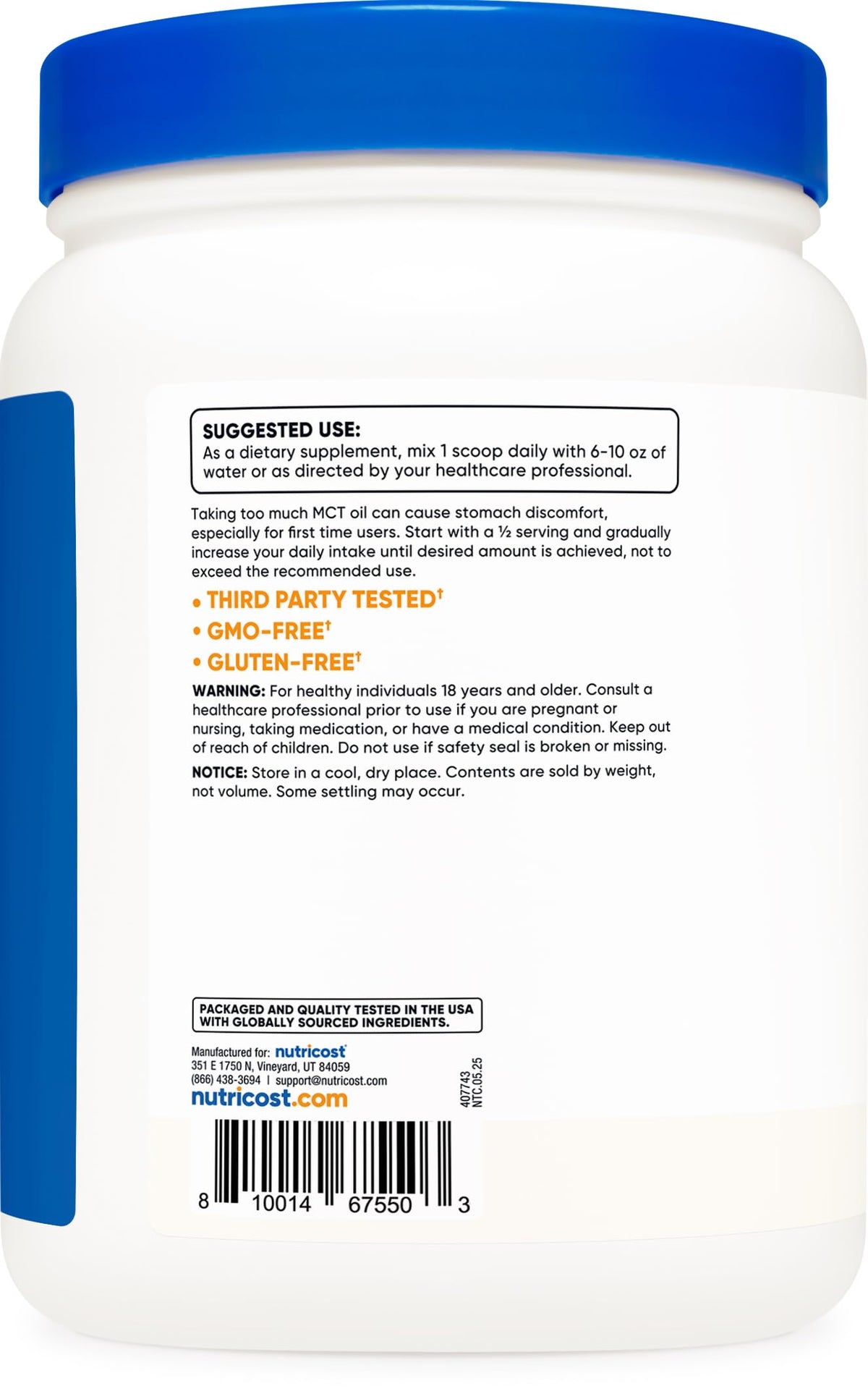 Nutricost MCT Oil Powder Medium Chain Triglyceride - 1 Pound - image 4