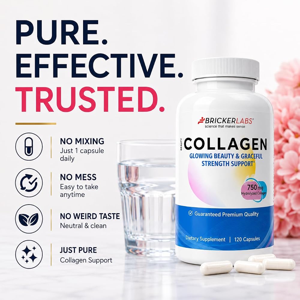 Bricker Labs Collagen Type I & III Hydrolyzed - 120 Capsules - image 5