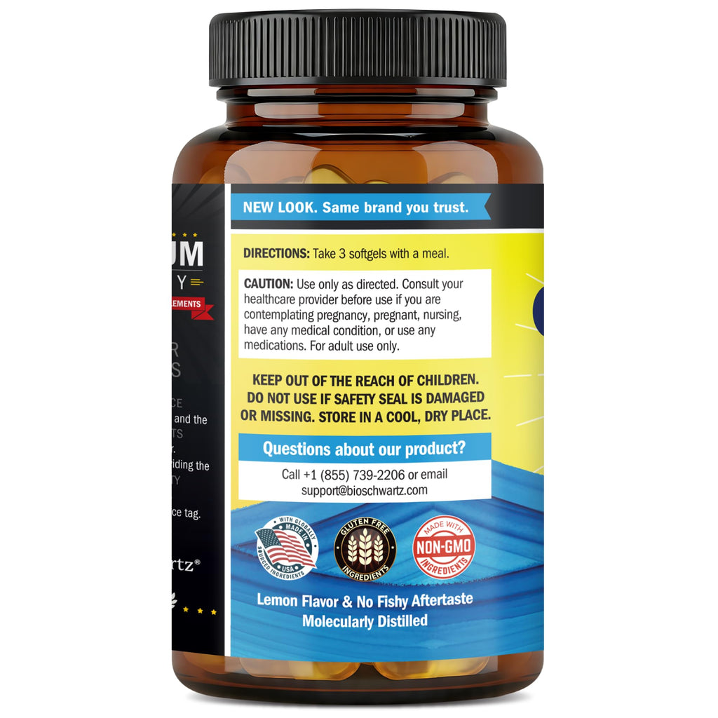 BioSchwartz Triple Strength Omega 3 Fish Oil 3000mg - 180 Softgels - image 10