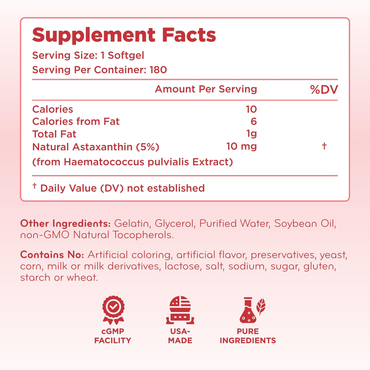 Clear Formulas Astaxanthin 10mg - 180 Softgels - image 8