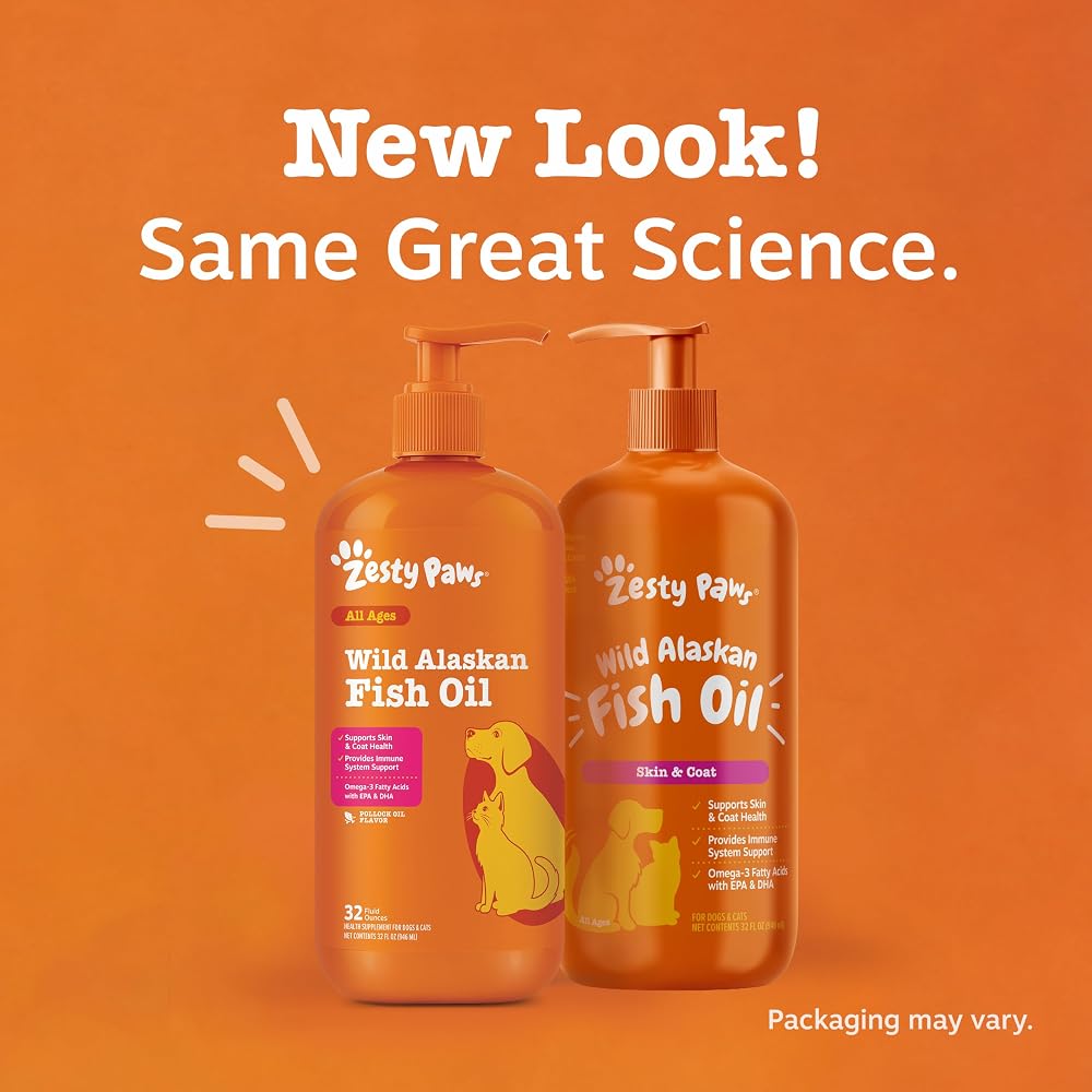Zesty Paws Fish Oil for Dogs & Cats Omega 3 - 32 fl oz - image 7