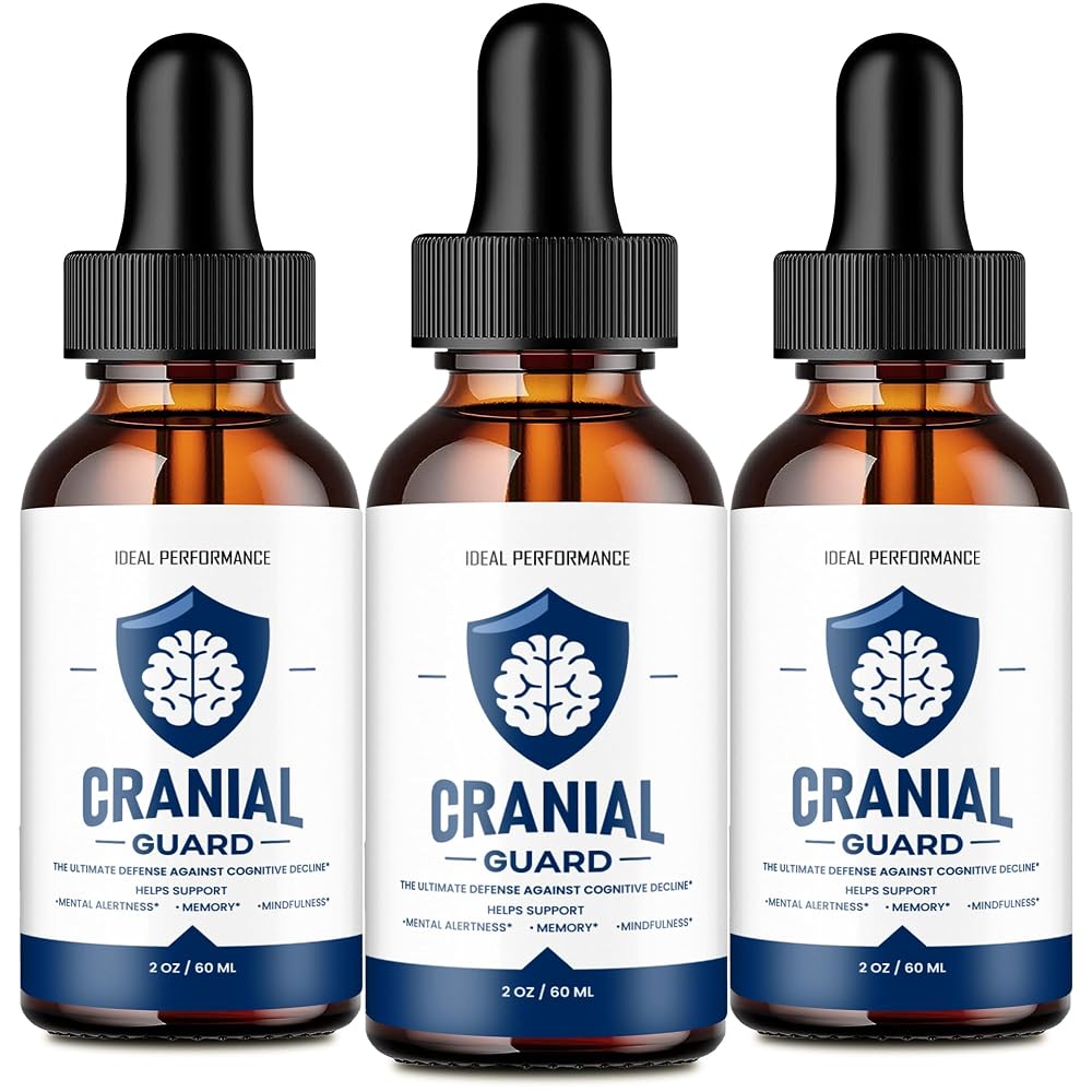 IDEAL PERFORMANCE Cranial Guard Drops Supplement Liquid - 3 Pack