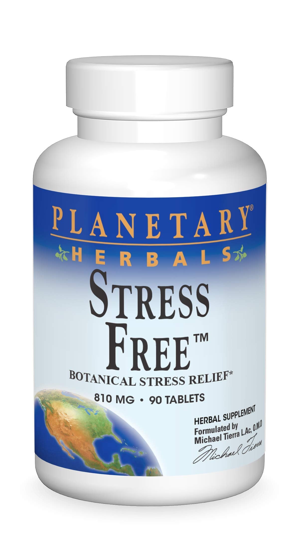 Planetary Herbals Stress Free Calm Formula Tablets - 90 Count