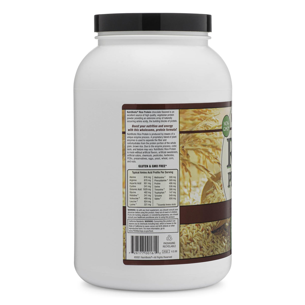 NutriBiotic Chocolate Rice Protein Powder - 3 Lb - image 2