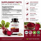 Healblend Organic Beet Root Capsules 1300mg - 120 Count - image 7