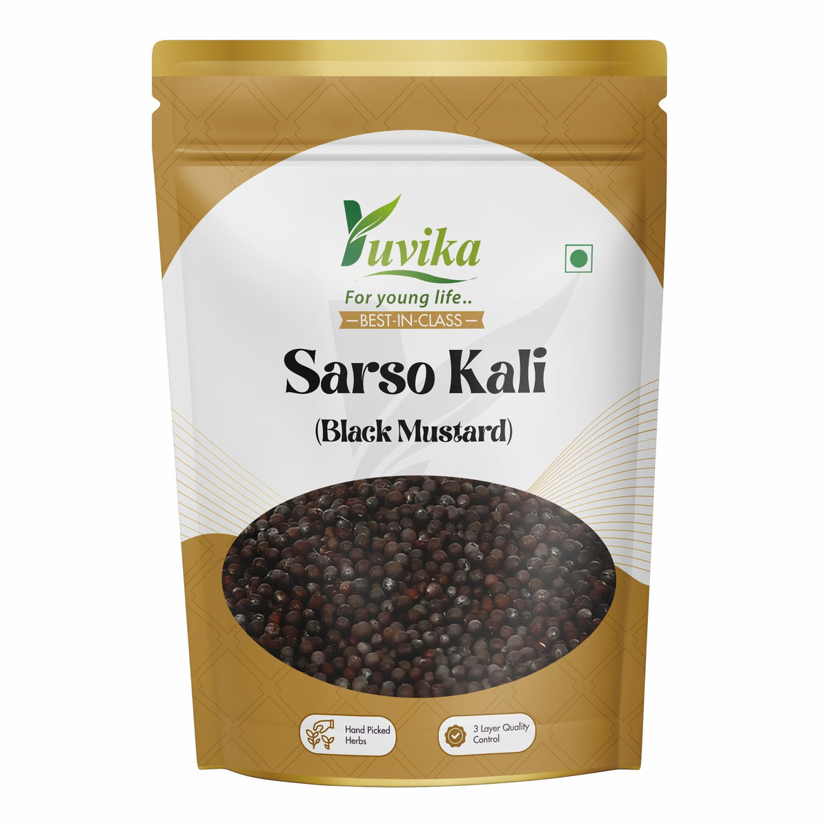 Yuvika Sarso Kali Black Mustard Seeds - 400 Grams