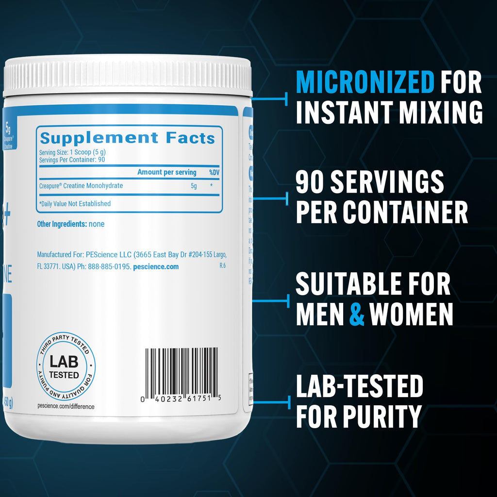 PEScience TruCreatine+ Creatine Monohydrate Powder - 90 Servings - image 4