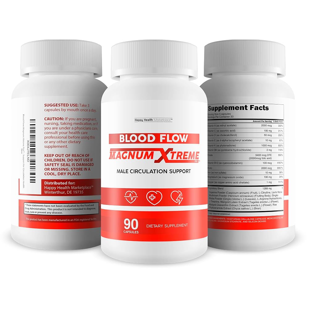 Happy Health Marketplace Blood Flow Magnum Xtreme Pro - 90 Capsules - image 4