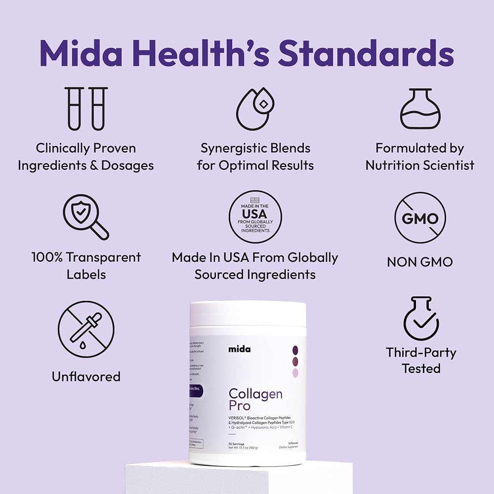 Mida Health VERISOL Collagen Peptides with Vitamin C & Hyaluronic Acid - image 5
