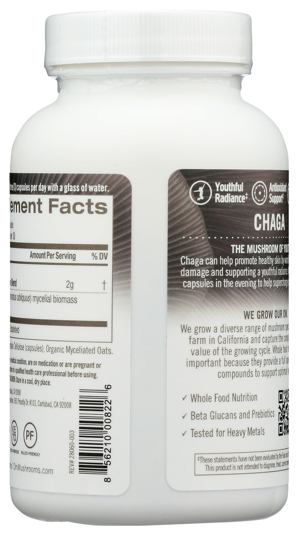 OM Mushroom Superfood Chaga Mushroom Capsules Immune Support - 90 Count - image 4