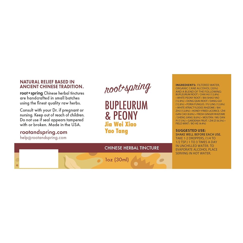 root + spring Bupleurum & Peony Herbal Tincture - 1 Fl Oz - image 2