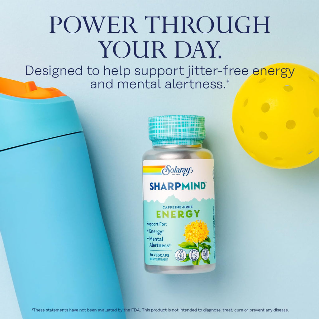 SOLARAY SharpMind Energy Nootropic Focus Supplement - 30 Vegetarian Capsules - image 3