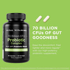 Vital Vitamins Probiotic Complex 70 Billion CFU - 30 Capsules - image 2