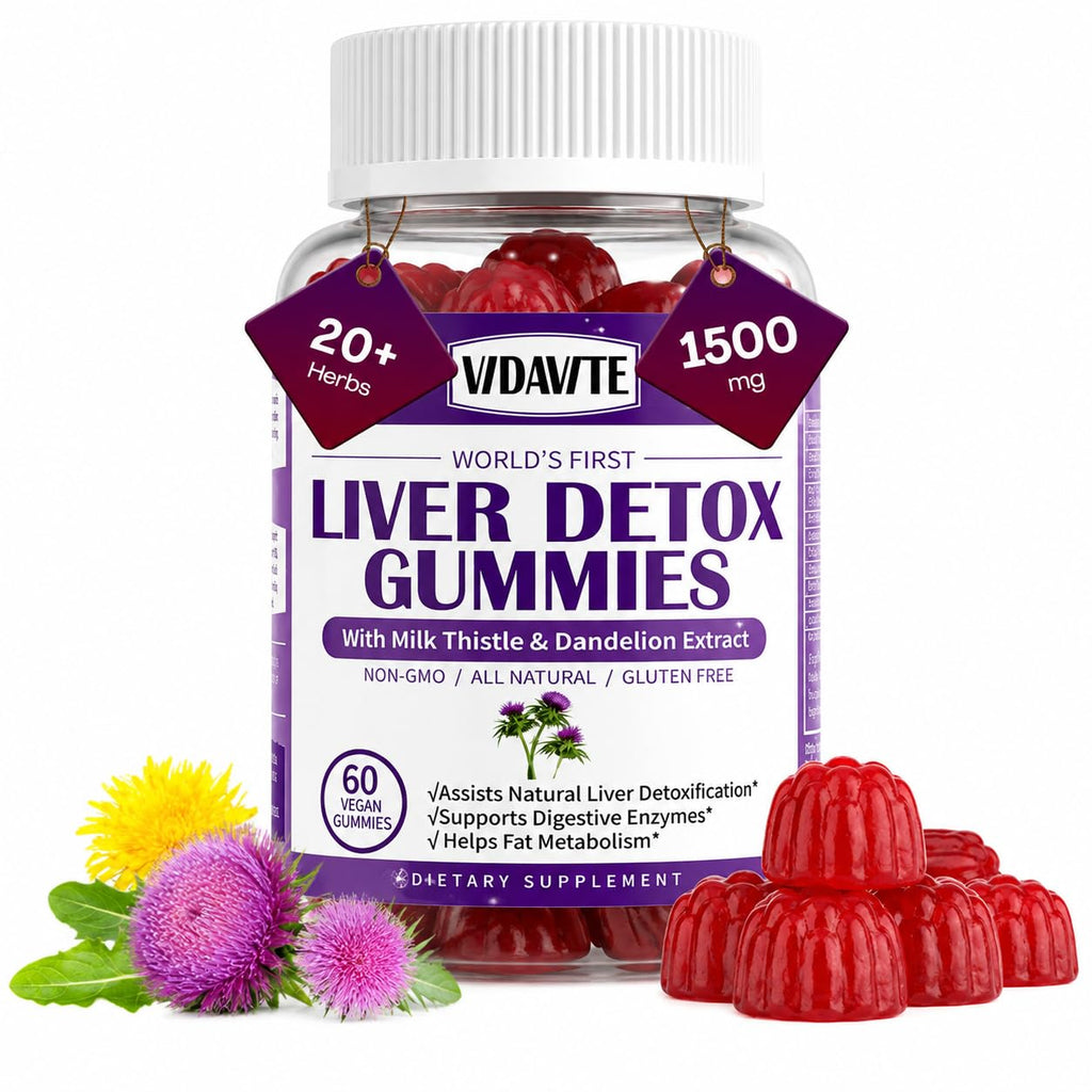 VIDAVITE Liver Cleanse Detox & Repair Gummies - 60 Count