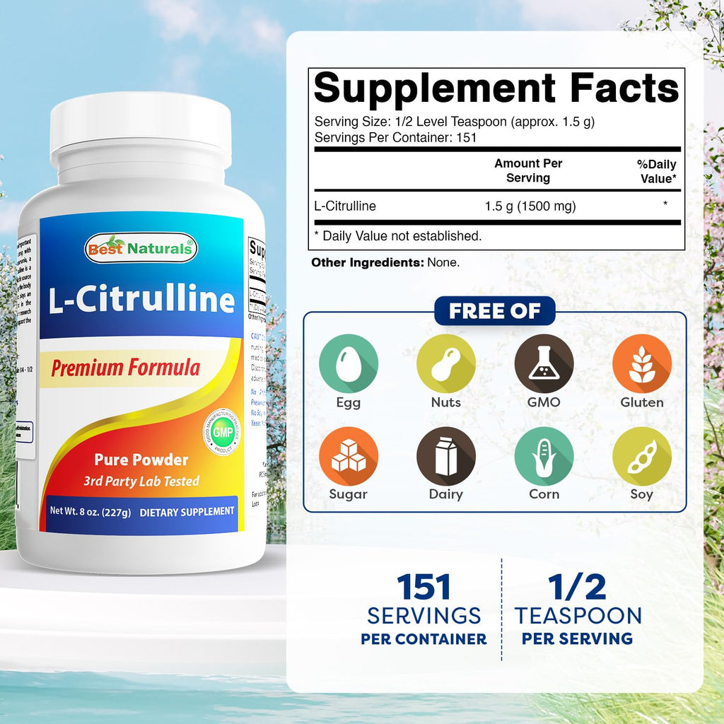 Best Naturals L-Citrulline Powder 8 OZ