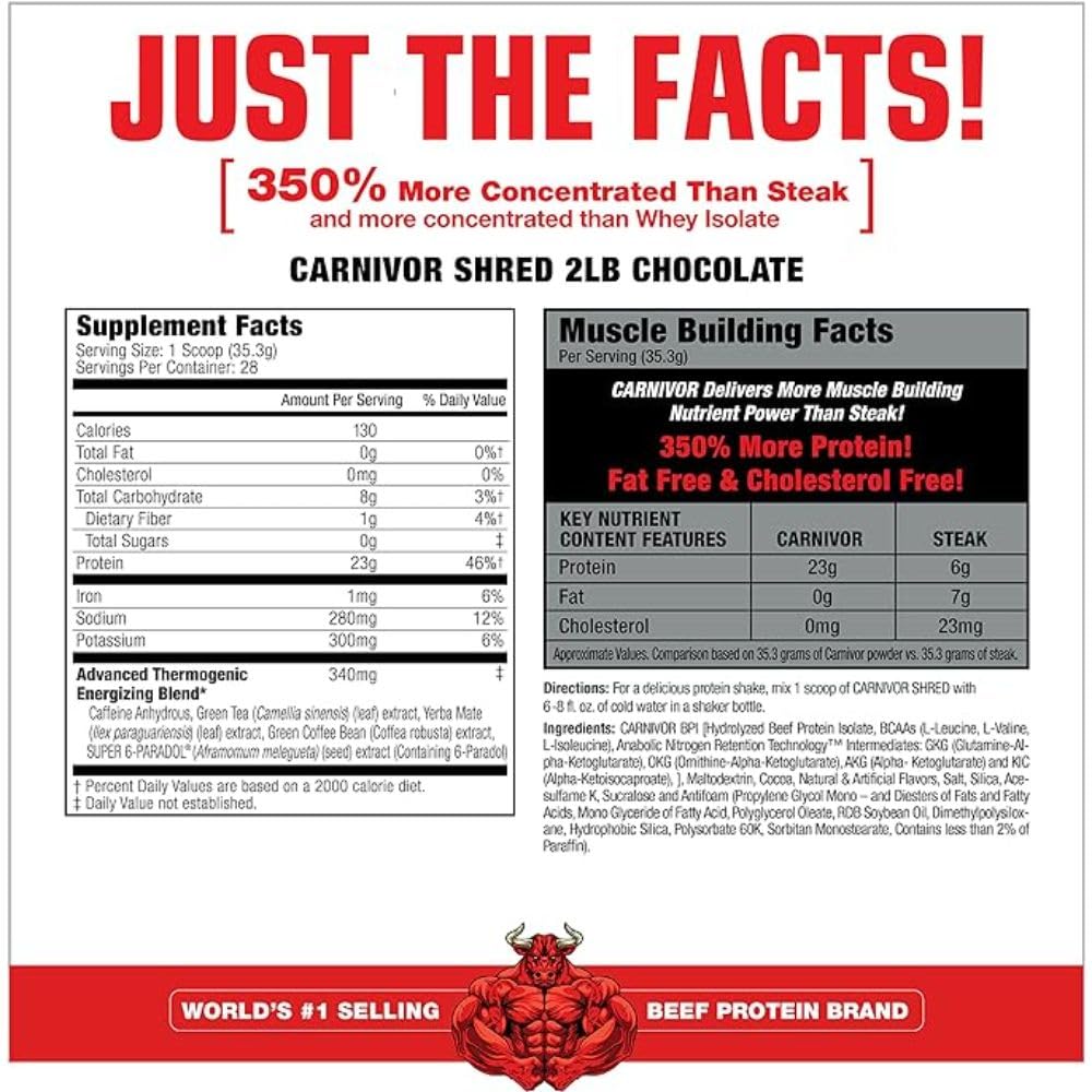 MuscleMeds Carnivor Shred Beef Protein Isolate - 28 Servings - image 2