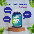 VitaMed Hair, Skin & Nails Biotin 5000 mcg - 180 Tablets - image 2