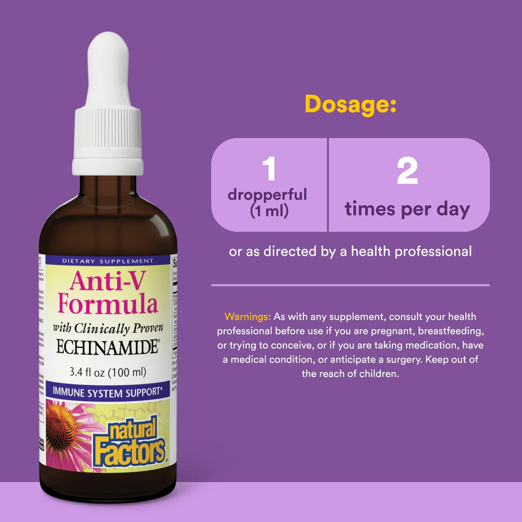 Natural Factors Anti-V Echinacea Liquid Formula - 3.4 fl oz - image 3