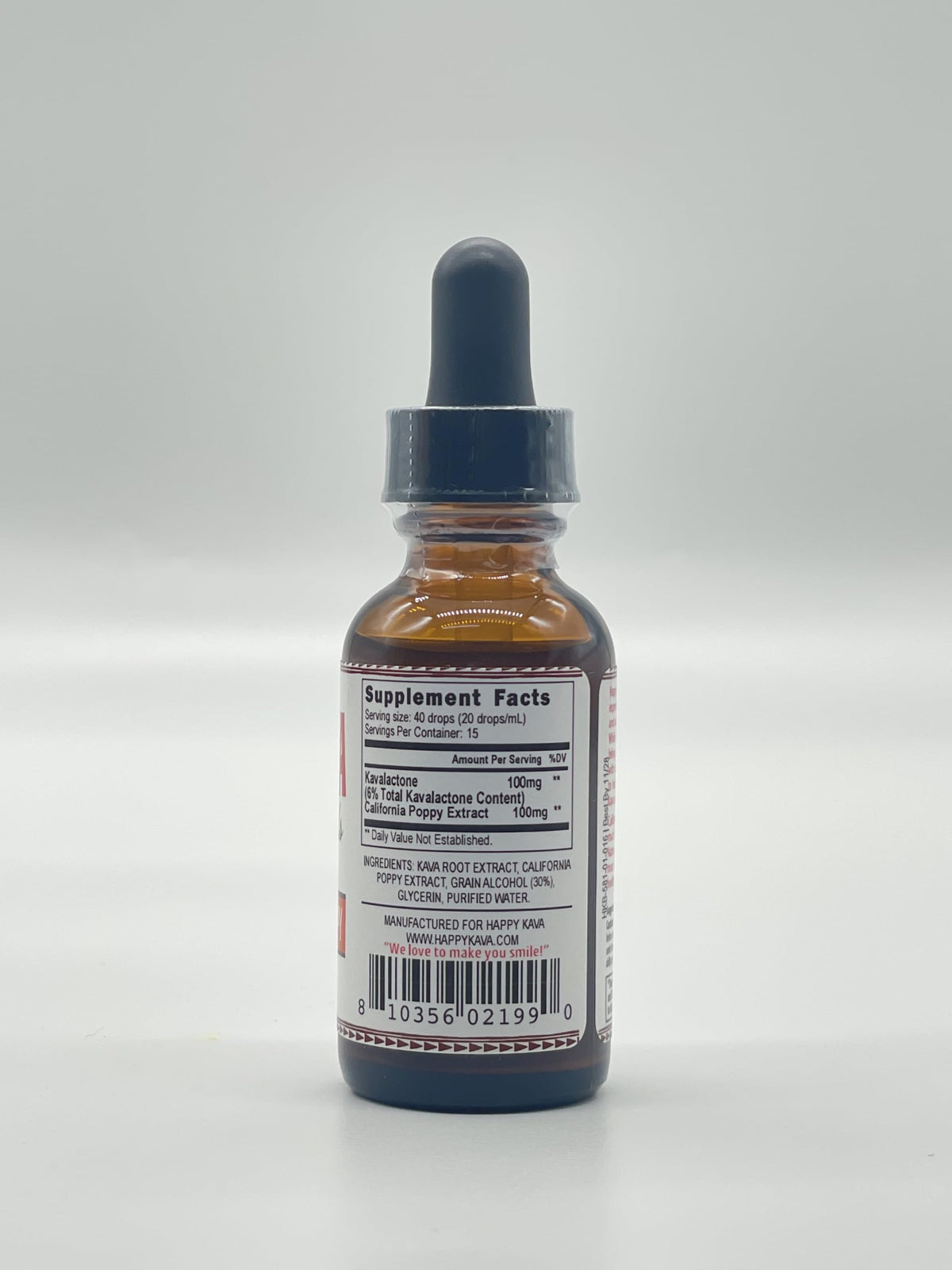 Happy Kava California Poppy Kava Tincture for Sleep - 1 Fl Oz - image 4