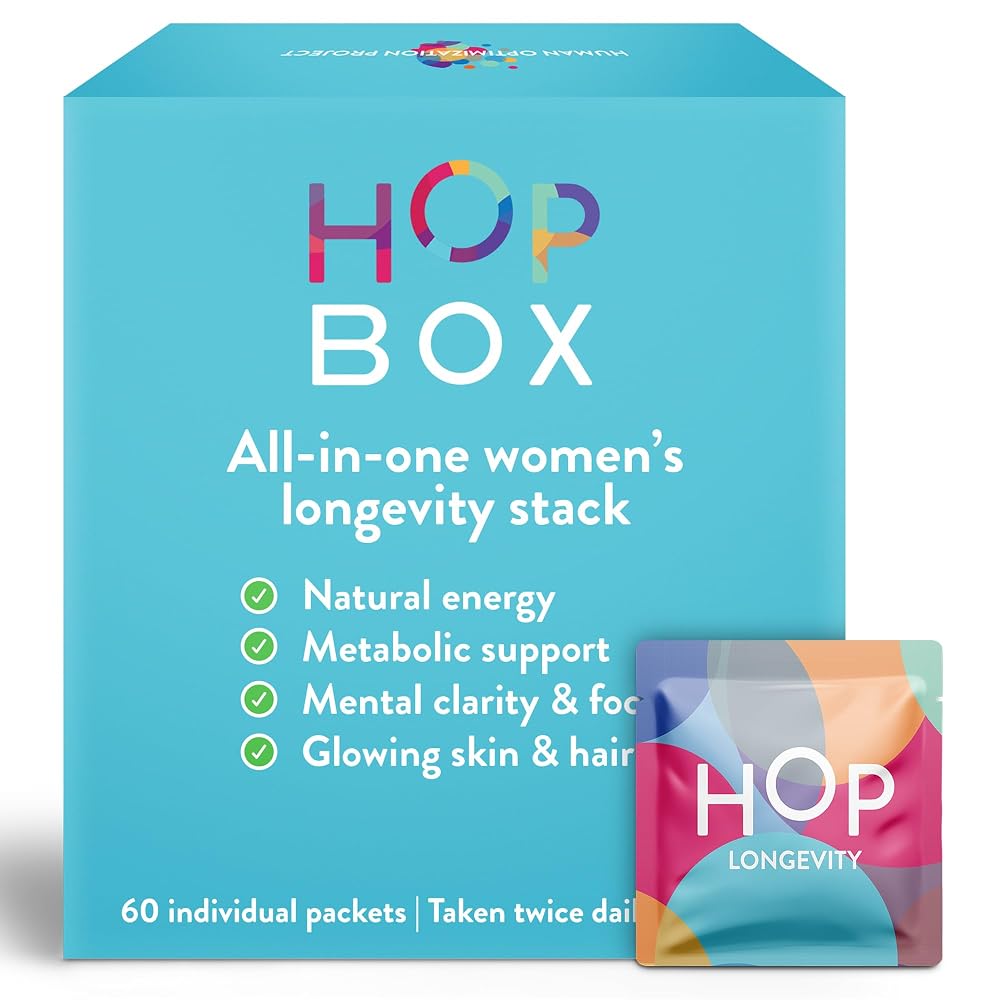 HOP Box Longevity Anti-Aging Supplement for Women - 60 Capsules