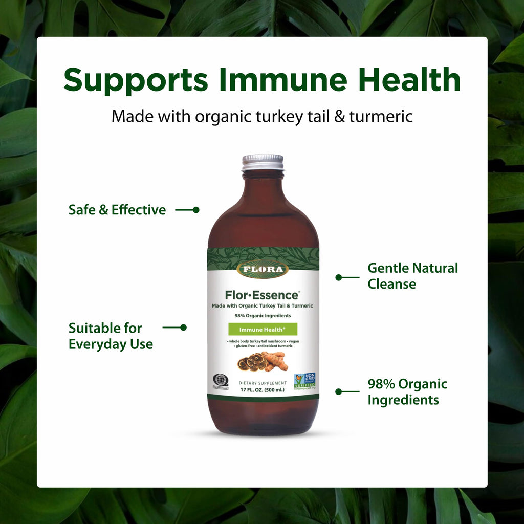 Flora Health Flor-Essence with Turkey Tail & Turmeric