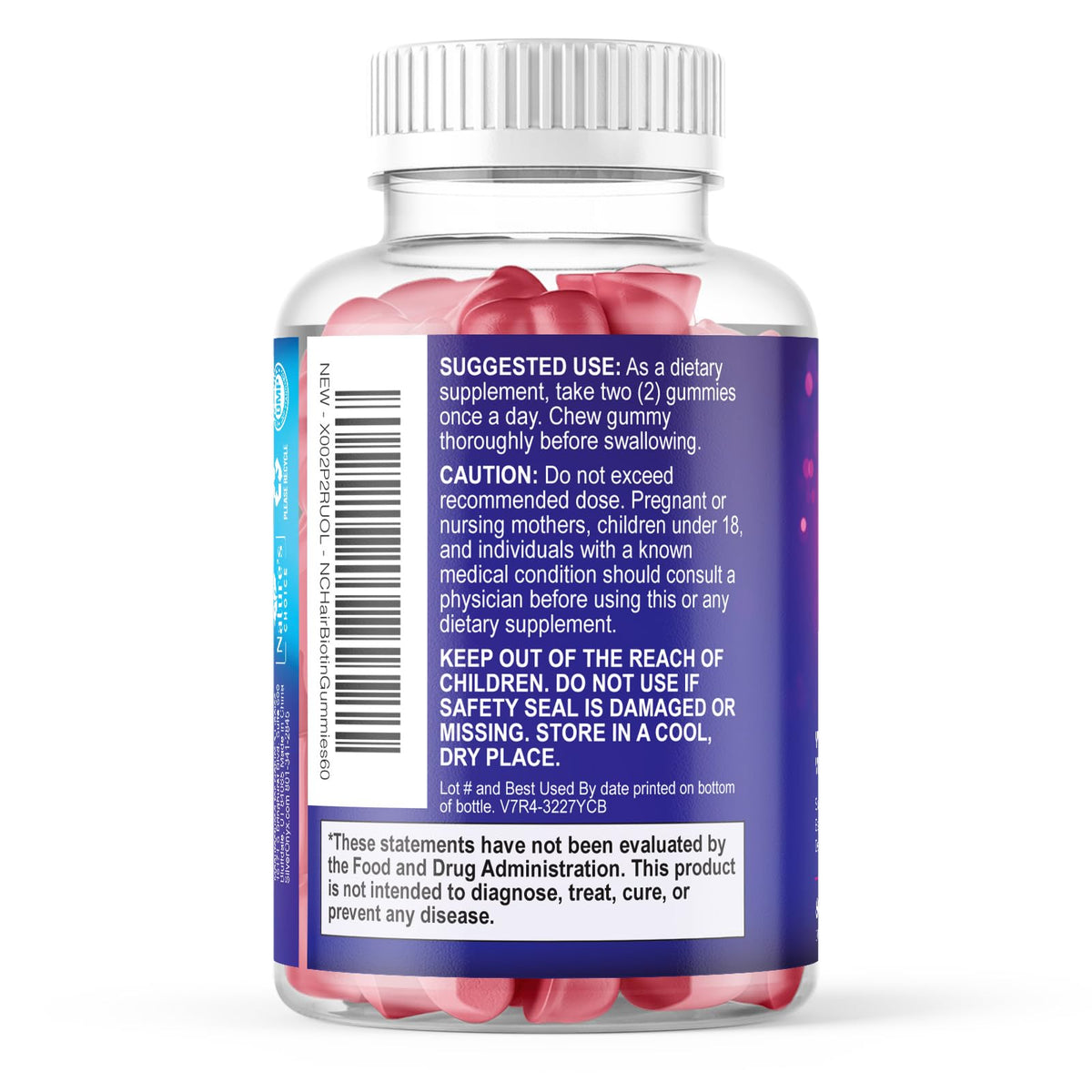 Nature's Choice Hair Vitamins Gummies with Biotin 5000 mcg - 60 Gummies - image 8