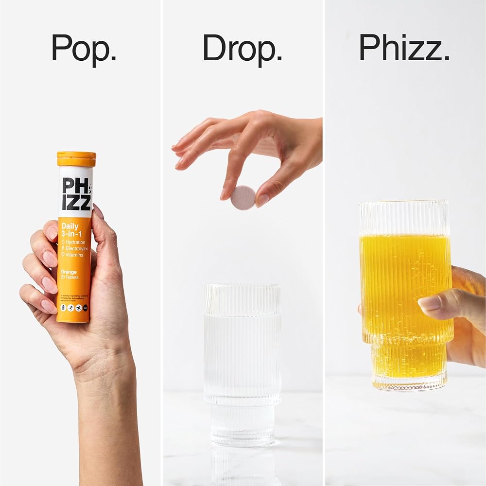 Phizz Electrolyte Multivitamin Rehydration Tablets Orange - 20 Tablets - image 8